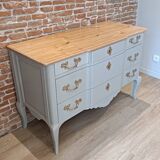 Regency style cherry chest of drawers