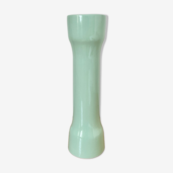 Pastel green graphic ceramic vase