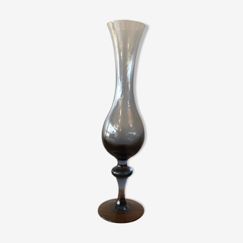 Old smoked glass vase