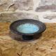 Bowl on a pedestal in raku - Michel Cohen