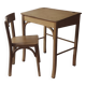 Wooden children's desk and chair - mid-20th century
