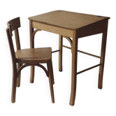 Bureau et chaise pour enfant en bois - mid. XXéme
