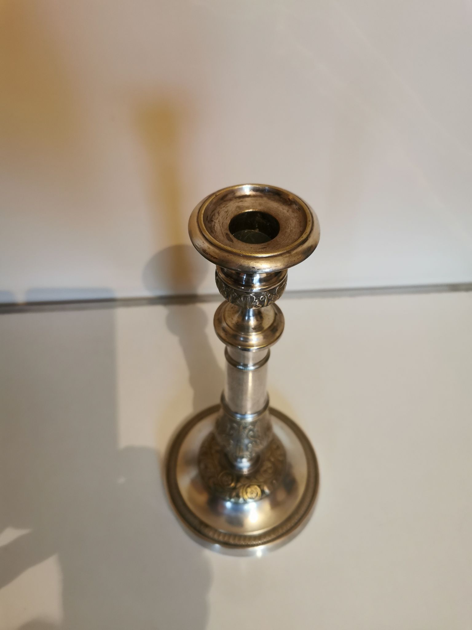 Silver-plated candlestick