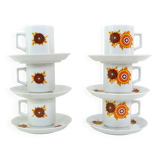 Porcelain Coffee Cups - Winterling Bavaria Germany - Vintage 70s