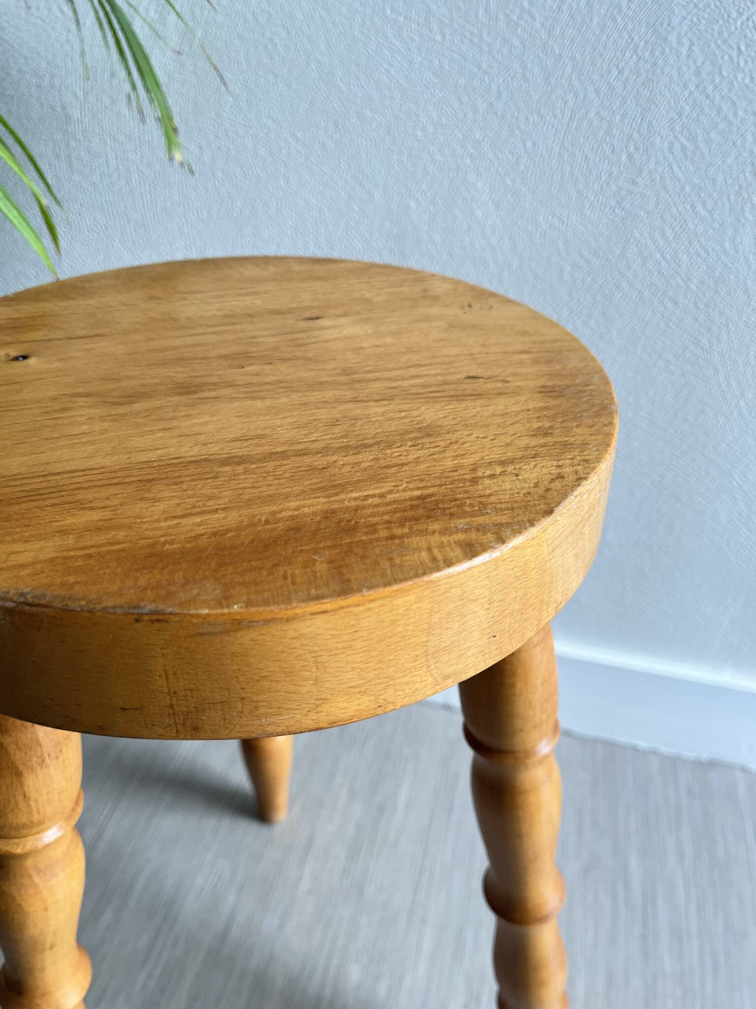 Wooden tripod stool