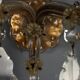 Appliques murales anciennes style Maria Theresa en métal et verre, Italie, XXe siècle