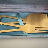 Couteau et fourchette à fromage doré Waterman