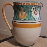 large pitcher Chicken / Birds dipinto r Mano