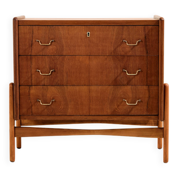 Commode restaurée en teck et chêne