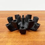 Brutalist cast iron candlestick from mid-century Japan by Jens H. Quistgaard, 1960s.
