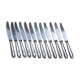 12 knives silver metal blade stainless steel model Vendome, Christofle