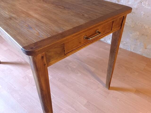 Antique farmhouse table from the early 1900s, solid wood
