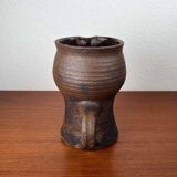 Carafe Vase de Pottery de Studio Allemand Brutaliste Mid-Century Modern par Gerhard Liebenthron, 1974