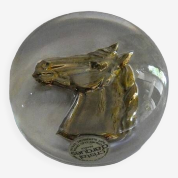 paperweight, sulfur style, horse head pattern
