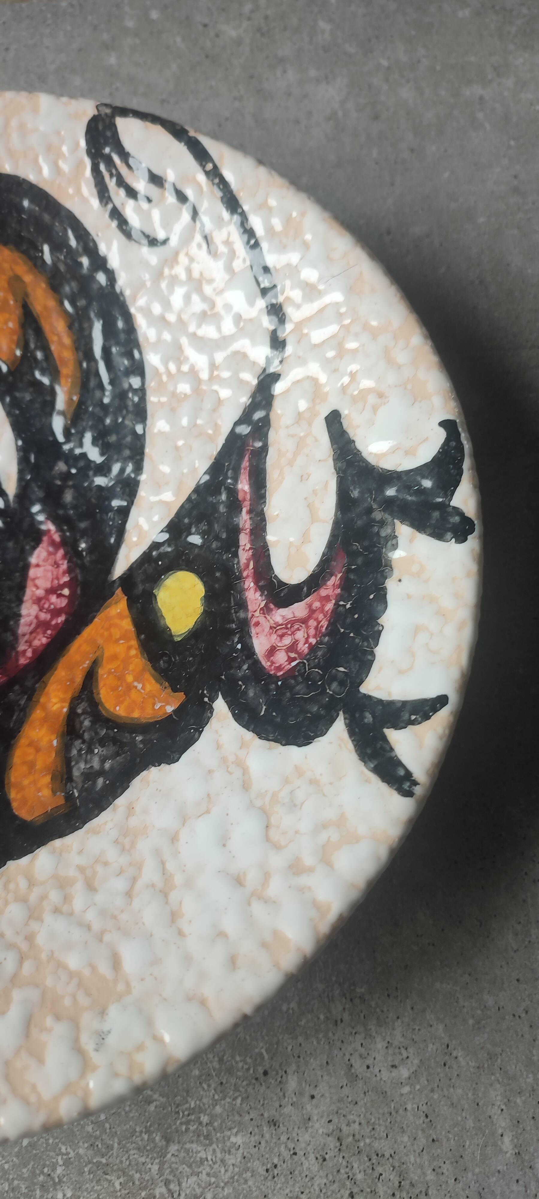 Mural Plate "Fighting Bull" ceramic Pop Art Style (Sanguino)
