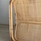 U-shaped armrest rattan armchair, grid canning
