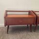 Pair of Scandinavian teak bedside tables from the 60s-70s