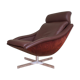 Mid-Century Danish Swivel Chair in Leather, 1970s