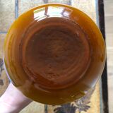 Vase looped soliflore in opaline yellow ochre