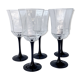 Verres Luminarc Octime à pied noir style art déco