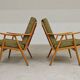 Pair of "boomerang" armchairs by Antonin Suman for Ton "Thonet" 1960