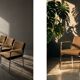 Chaise de conférence vintage mid-century moderne allemande marron de Drabert, 1970