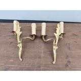 Pair of bronze wall sconces