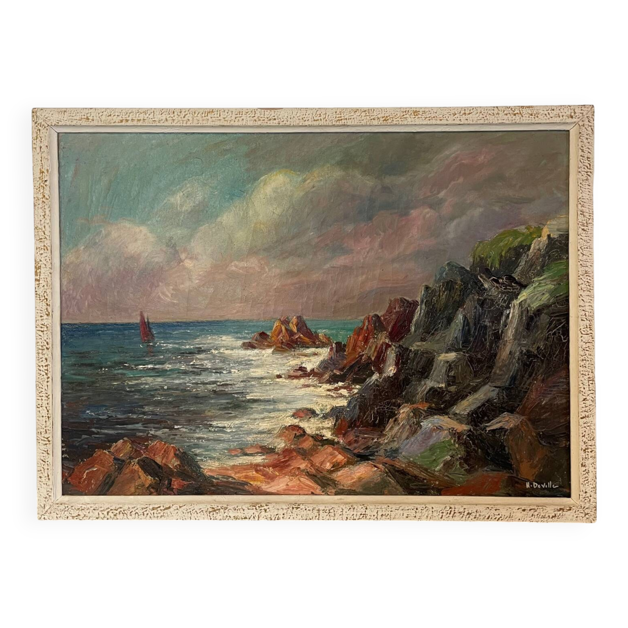 Marine scene by H. Deville