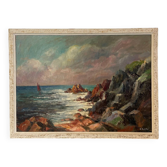 Marine scene by H. Deville