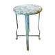 Patinated metal industrial stool