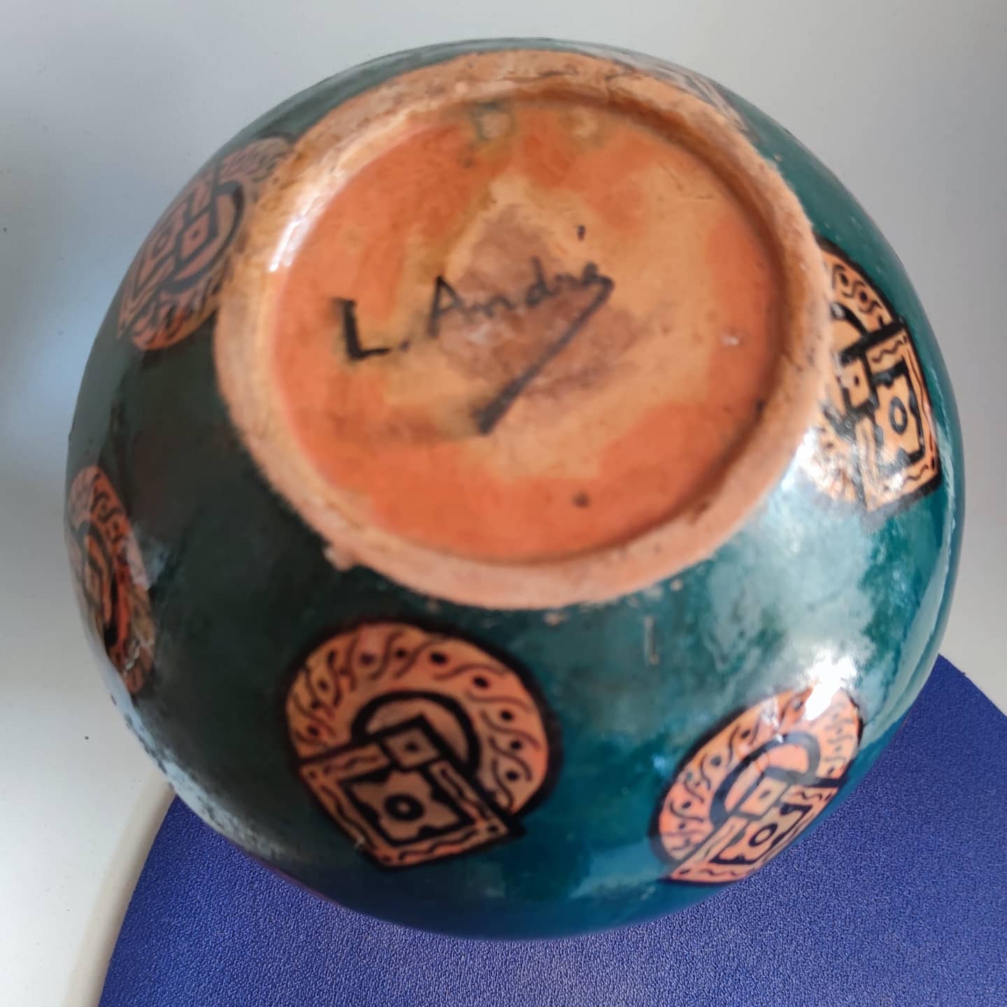 Ceramic vase by L. Andre, circa 1930