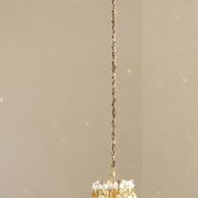 Hollywood Regency Brass & Crystal Glass Ceiling Lamp by Christoph Palme for Palwa