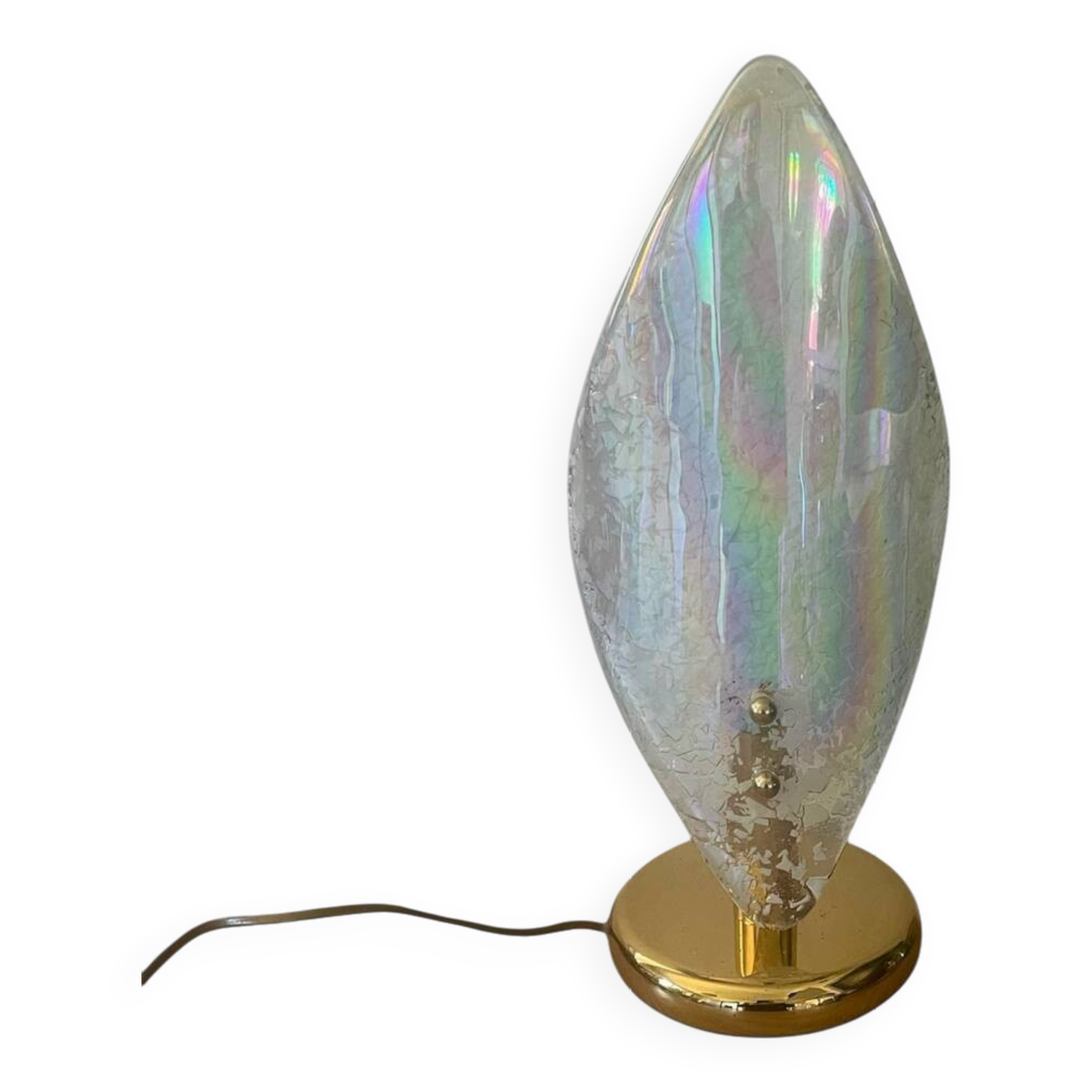 Iridescent Murano glass lamp