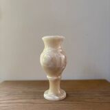 Honey agate vase, natural stone, vintage Italy, 1960s
