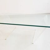 Glass and plexiglass coffee table 1970