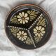 Compartment plate Alsatian pottery vintage floral pattern