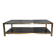 Coffee table with bronze mirror band by Belgo Chrom, 1970s.