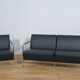 Canapé et fauteuil en cuir suédois par Gunilla Allard pour Lammhults, années 1990, Set de 2