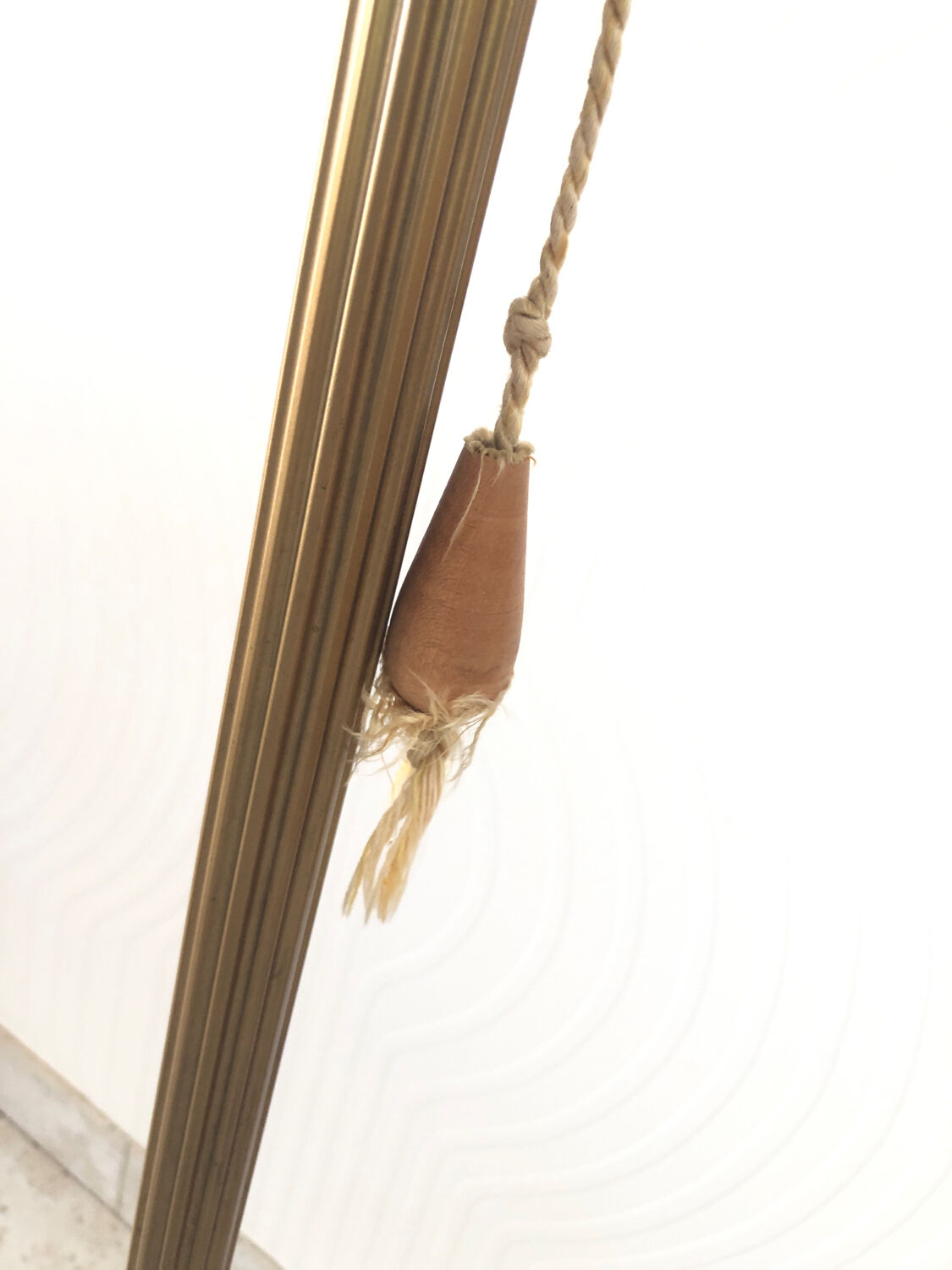 Vintage bronze tripod foot floor lamp