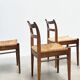 Ensemble de six chaises à repas en rotin par Jos De Mey pour Van Den Berghe Pauvers