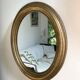 Miroir ovale en bois doré, style Napoléon III