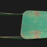 Lot de 8 chaises pliantes industrielles en métal peint vert
