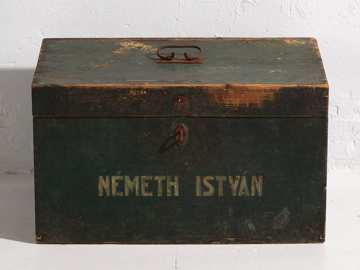 Antique green chest (c.1910) #13
