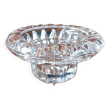 Bougeoir en verre rond ciselé