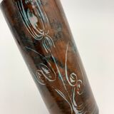 Vintage glazed terracotta ceramic, signed Yvon Roy, Ateliers Montgolfier - 1960s