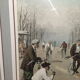 Gravure sous verre groupe de cyclistes