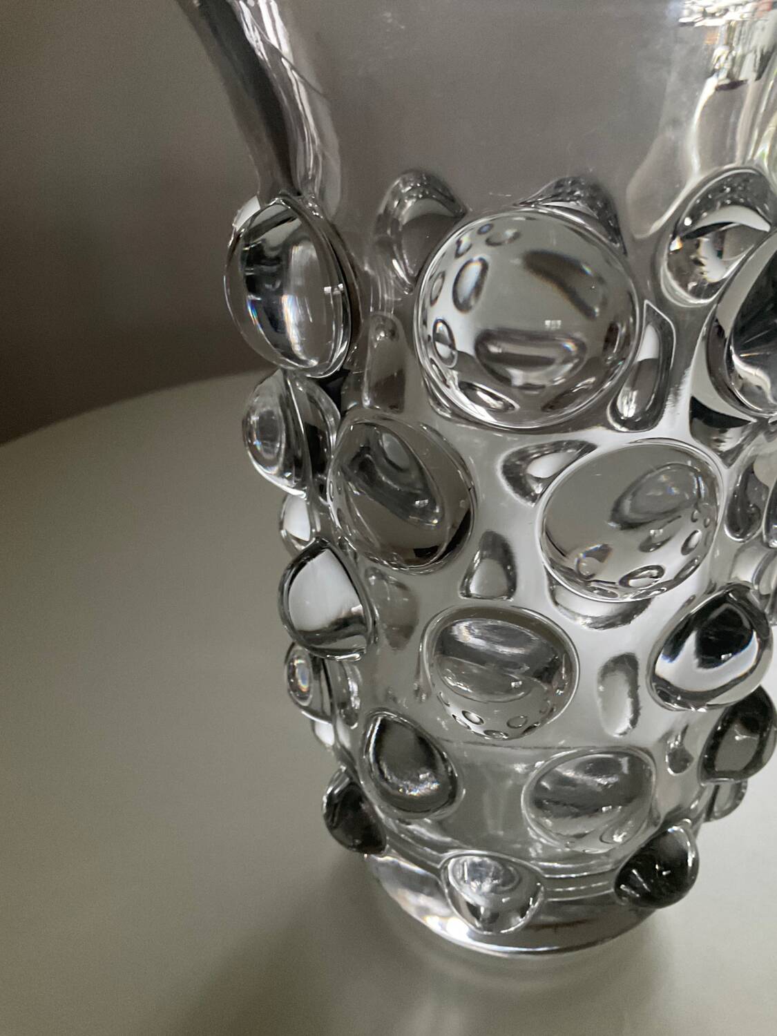 Vintage bubble crystal vase