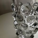 Vintage bubble crystal vase