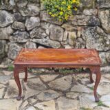 Coffee table in brass marquetry
