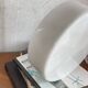 Large wall lamp with white opaline glass, vintage ceiling light, 26 cm.
